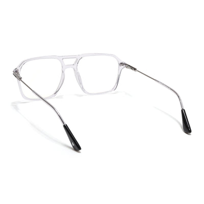 Voyage Zentrix Transparent Square Metal Eyeglasses for Men & Women (2021SLMG6436-C3)