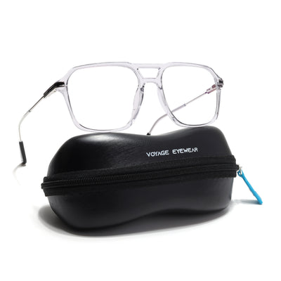 Voyage Zentrix Transparent Square Metal Eyeglasses for Men & Women (2021SLMG6436-C3)