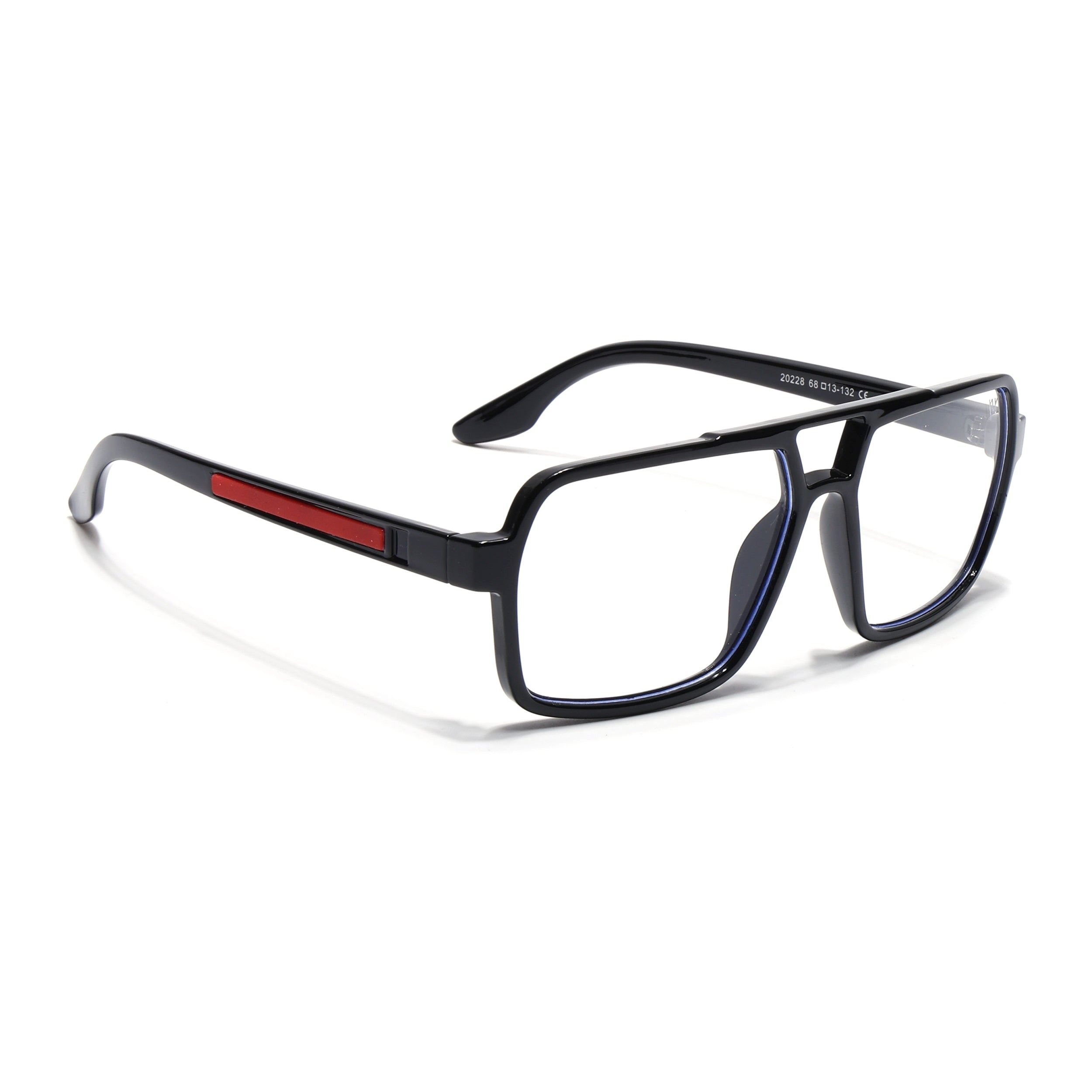 Voyage Maverick Shine Black Wayfarer Eyeglasses for Men & Women (20228MG5237-C1)