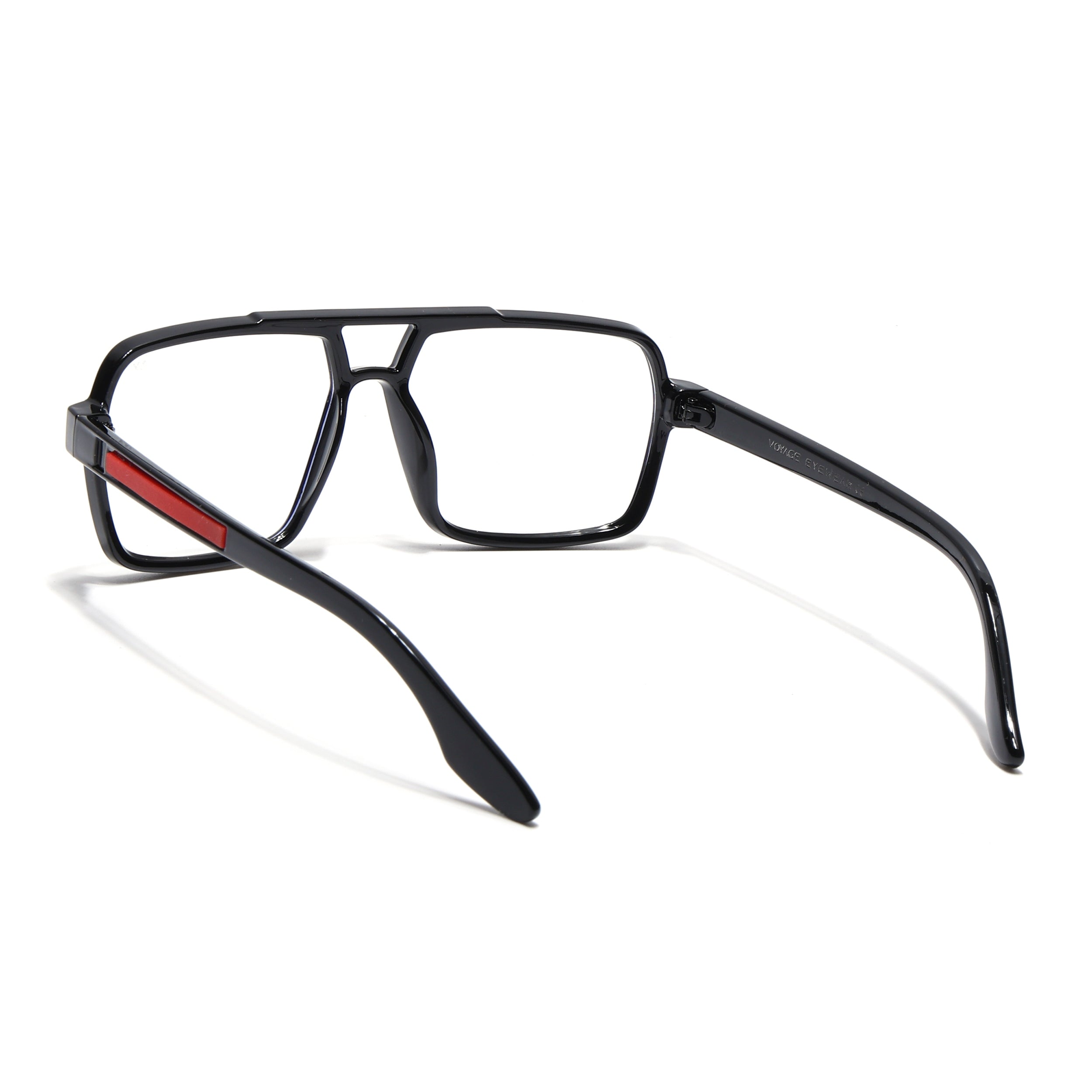 Voyage Maverick Shine Black Wayfarer Eyeglasses for Men & Women (20228MG5237-C1)