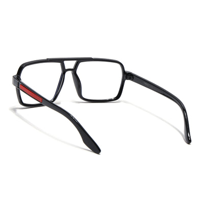 Voyage Maverick Shine Black Wayfarer Eyeglasses for Men & Women (20228MG5237-C1)