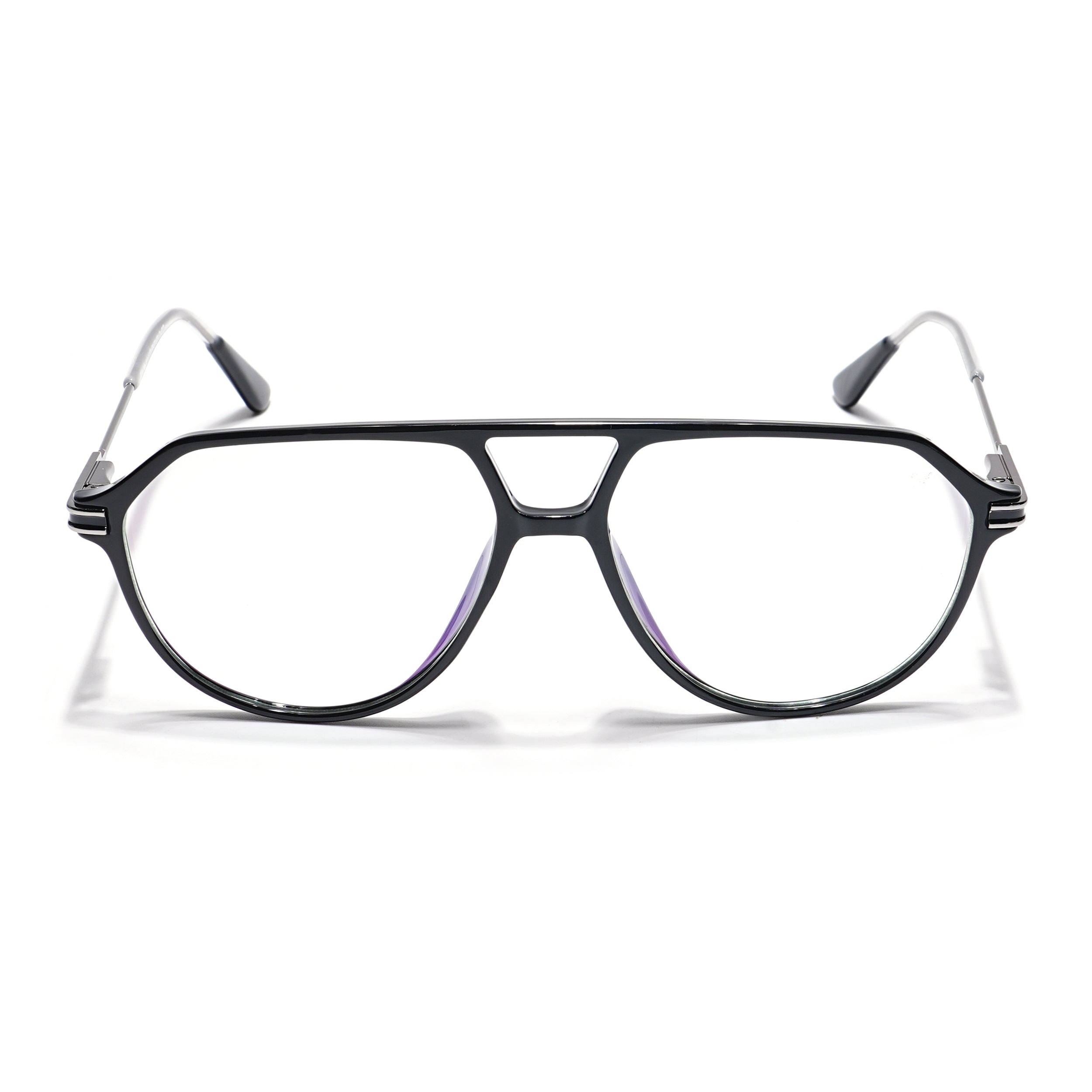 Voyage Visionary Select Shine Black Aviator Eyeglasses for Men & Women (2022SLMG6410-C6)