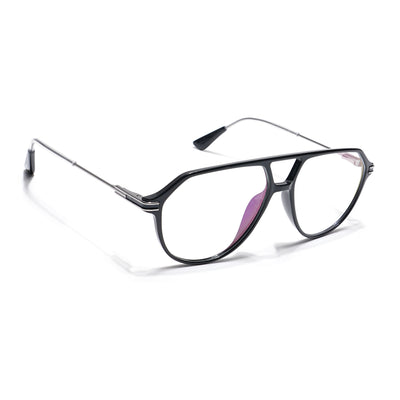 Voyage Visionary Select Shine Black Aviator Eyeglasses for Men & Women (2022SLMG6410-C6)