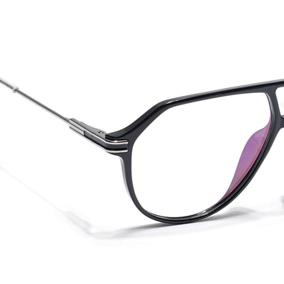 Voyage Visionary Select Shine Black Aviator Eyeglasses for Men & Women (2022SLMG6410-C6)