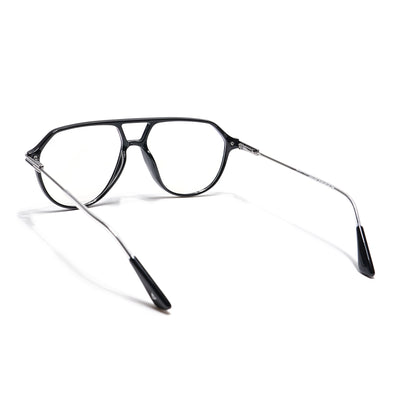 Voyage Visionary Select Shine Black Aviator Eyeglasses for Men & Women (2022SLMG6410-C6)