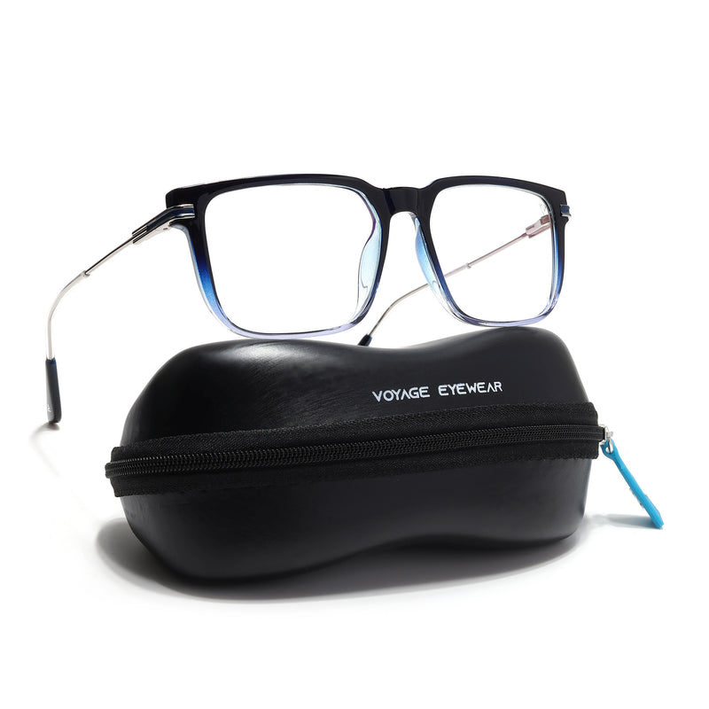 Voyage Zentrix Blue Square Metal Eyeglasses for Men & Women (2023SLMG6446-C4)