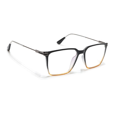 Voyage Zentrix Black & Brown Square Metal Eyeglasses for Men & Women (2025SLMG6450-C4)