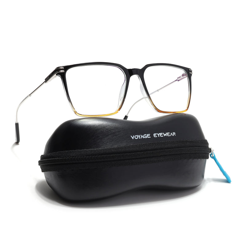 Voyage Zentrix Black & Brown Square Metal Eyeglasses for Men & Women (2025SLMG6450-C4)