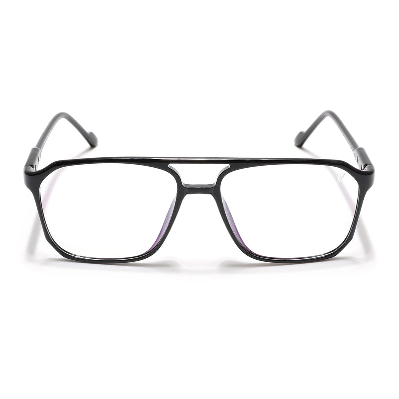 Voyage Visionary Select Shine Black Square Eyeglasses for Men & Women (2036SLMG6452-C2)