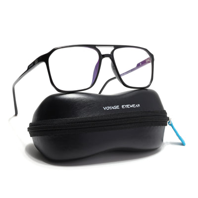 Voyage Visionary Select Shine Black Square Eyeglasses for Men & Women (2036SLMG6452-C2)