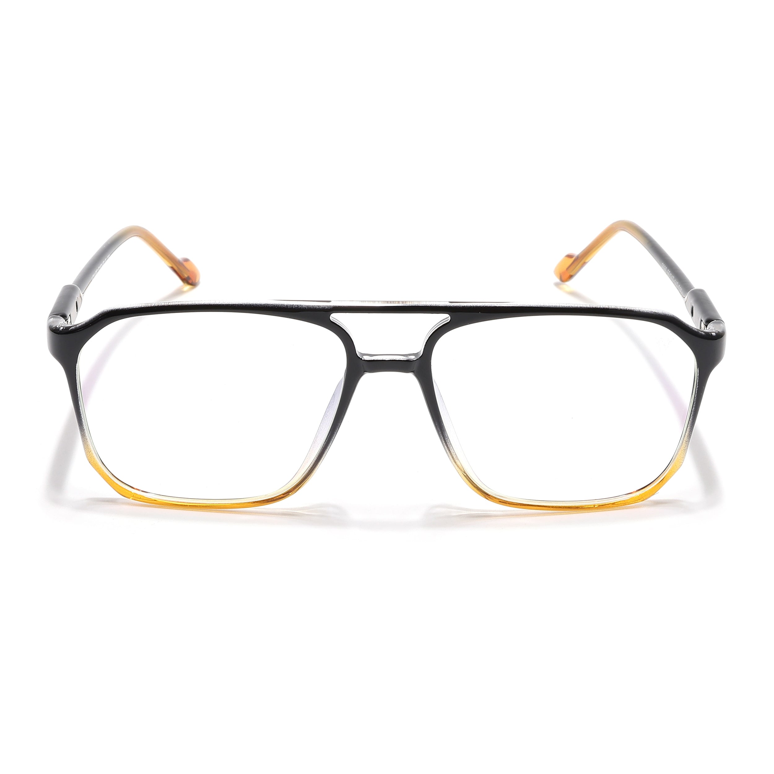 Voyage Visionary Select Black & Brown Square Eyeglasses for Men & Women (2036SLMG6454-C4)