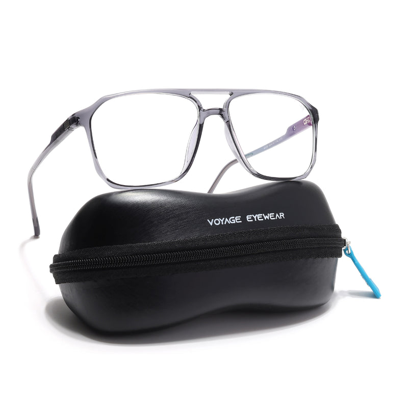 Voyage Visionary Select Grey Square Eyeglasses for Men & Women (2036SLMG6455-C5)