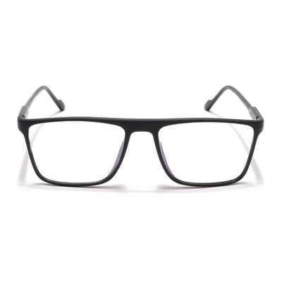 Voyage Visionary Select Matt Black Rectangle Eyeglasses for Men & Women (2038SLMG6457-C1)