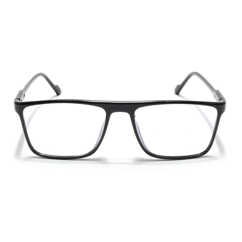 Voyage Visionary Select Shine Black Rectangle Eyeglasses for Men & Women (2038SLMG6458-C2)