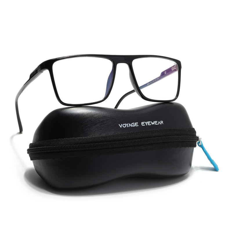 Voyage Visionary Select Shine Black Rectangle Eyeglasses for Men & Women (2038SLMG6458-C2)