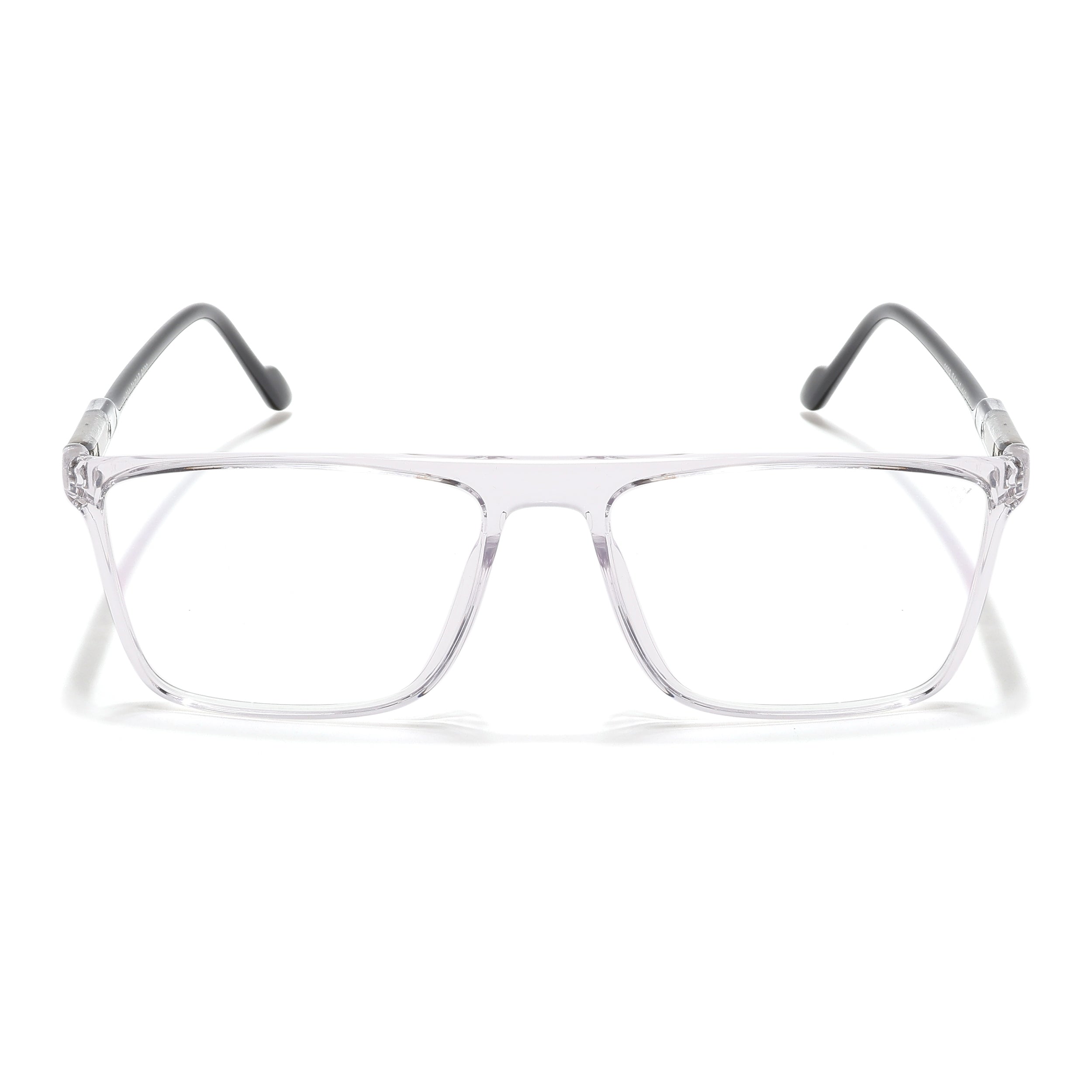 Voyage Visionary Select Transparent Rectangle Eyeglasses for Men & Women (2038SLMG6459-C3)