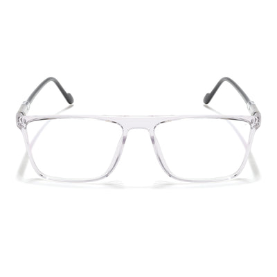Voyage Visionary Select Transparent Rectangle Eyeglasses for Men & Women (2038SLMG6459-C3)