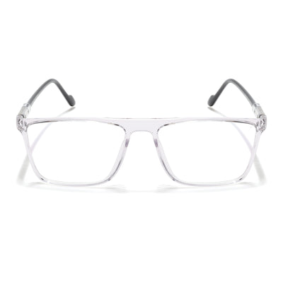 Voyage Visionary Select Transparent Rectangle Eyeglasses for Men & Women (2038SLMG6459-C3)