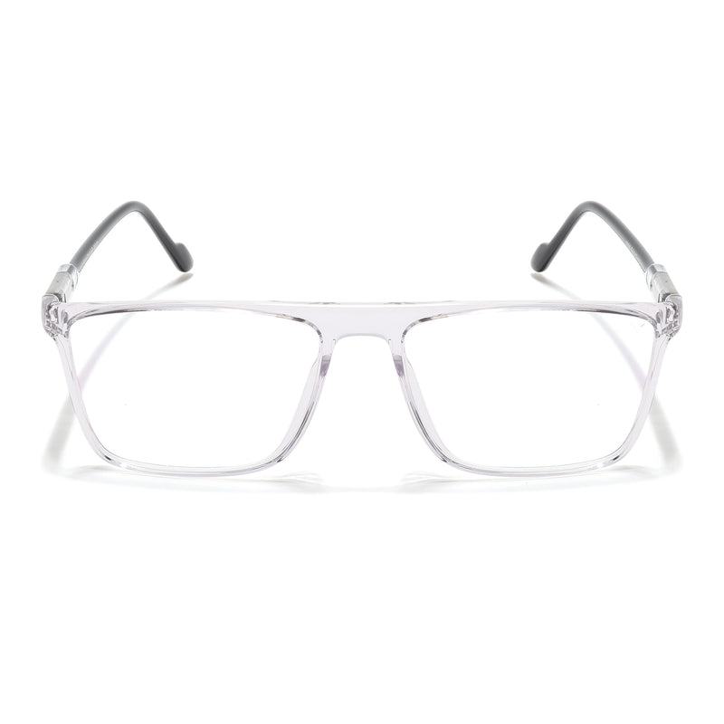 Voyage Visionary Select Transparent Rectangle Eyeglasses for Men & Women (2038SLMG6459-C3)