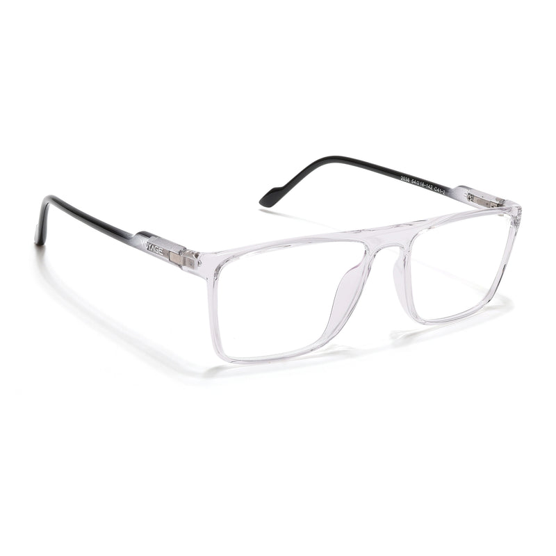 Voyage Visionary Select Transparent Rectangle Eyeglasses for Men & Women (2038SLMG6459-C3)