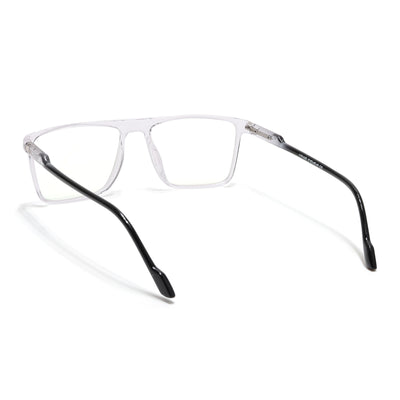 Voyage Visionary Select Transparent Rectangle Eyeglasses for Men & Women (2038SLMG6459-C3)