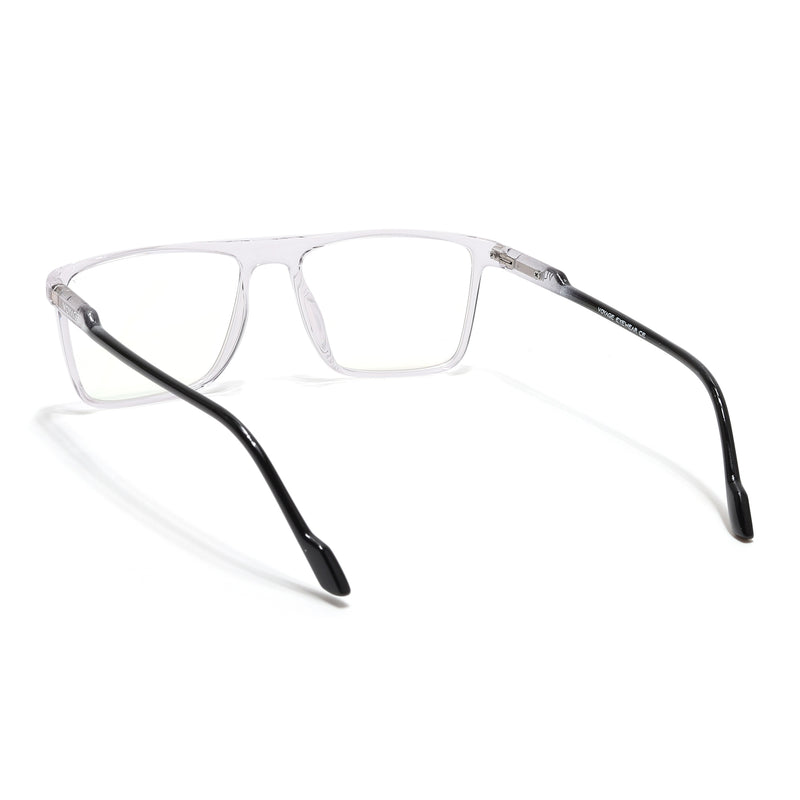 Voyage Visionary Select Transparent Rectangle Eyeglasses for Men & Women (2038SLMG6459-C3)