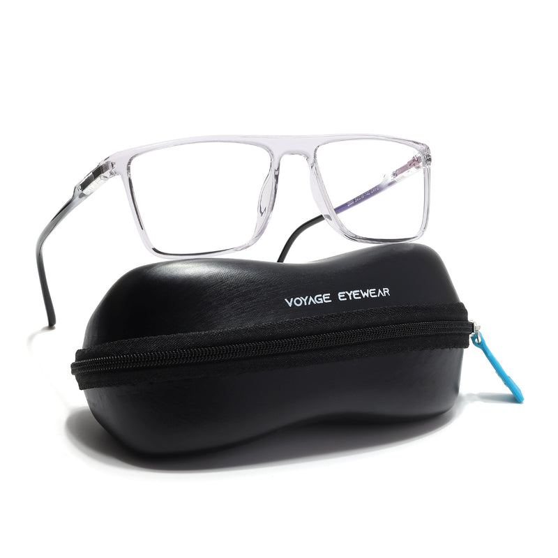 Voyage Visionary Select Transparent Rectangle Eyeglasses for Men & Women (2038SLMG6459-C3)