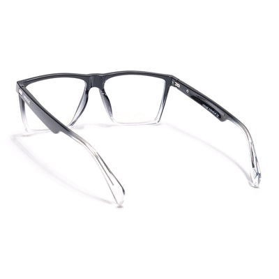 Voyage Visionary Select Black & Transparent Square Eyeglasses for Men & Women (2040SLMG6363-C5)