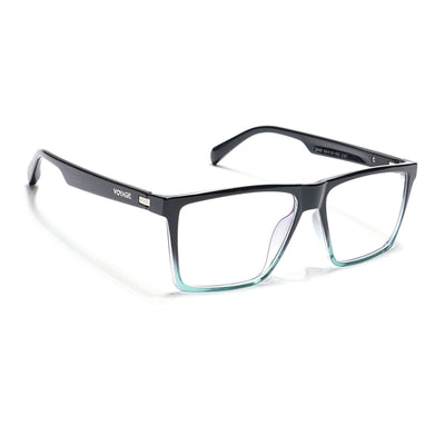 Voyage Visionary Select Black & Light Blue Square Eyeglasses for Men & Women (2040SLMG6365-C7)