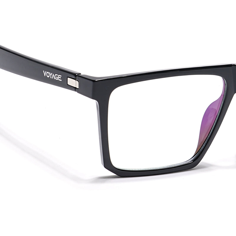 Voyage Visionary Select Shine Black Square Eyeglasses for Men & Women (2041SLMG6367-C2)