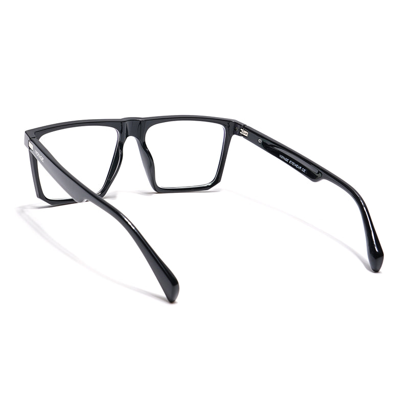 Voyage Visionary Select Shine Black Square Eyeglasses for Men & Women (2041SLMG6367-C2)