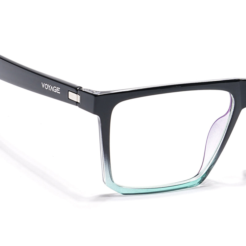 Voyage Visionary Select Black & Green Square Eyeglasses for Men & Women (2041SLMG6368-C3)