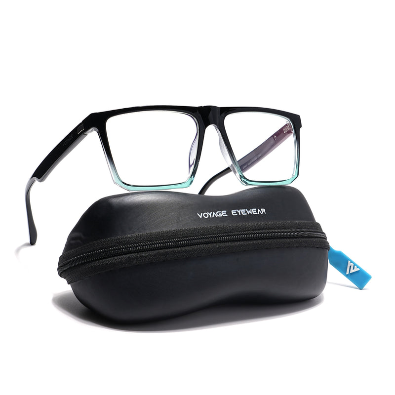 Voyage Visionary Select Black & Green Square Eyeglasses for Men & Women (2041SLMG6368-C3)