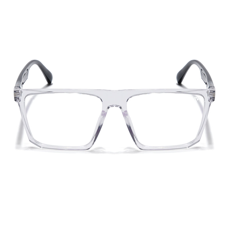 Voyage Visionary Select Trasnsparent Square Eyeglasses for Men & Women (2041SLMG6369-C4)