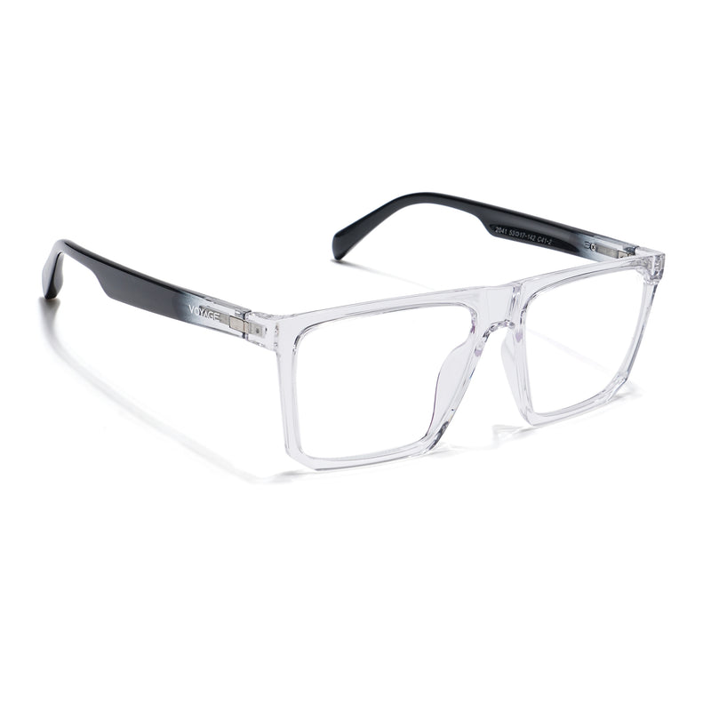 Voyage Visionary Select Trasnsparent Square Eyeglasses for Men & Women (2041SLMG6369-C4)