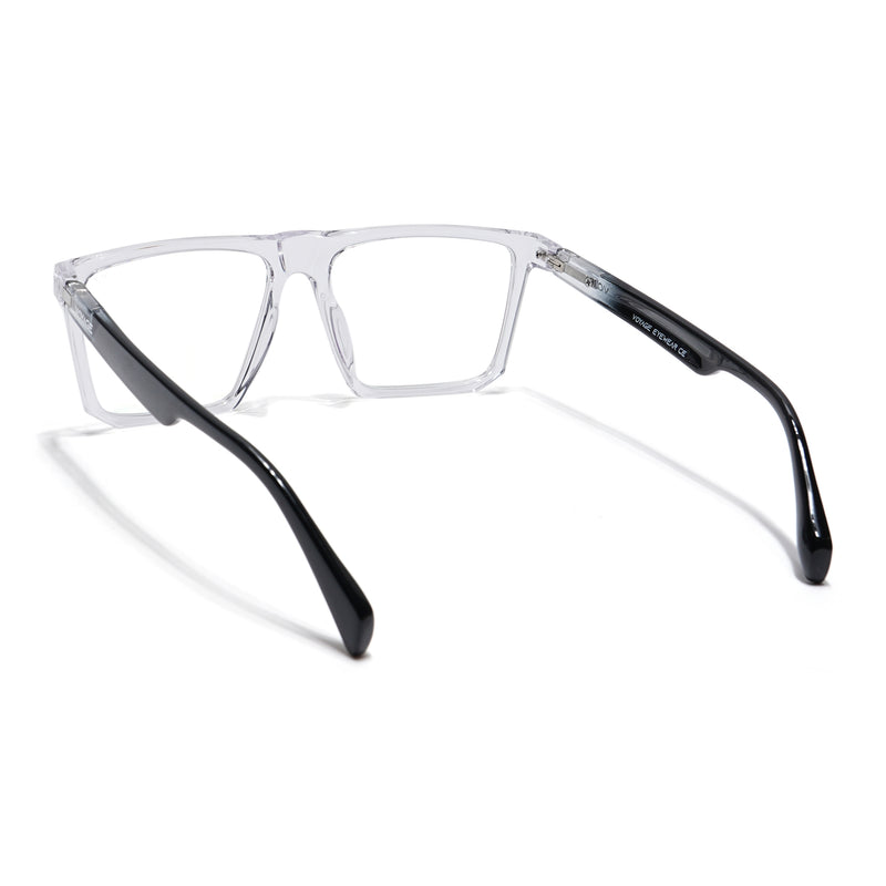 Voyage Visionary Select Trasnsparent Square Eyeglasses for Men & Women (2041SLMG6369-C4)