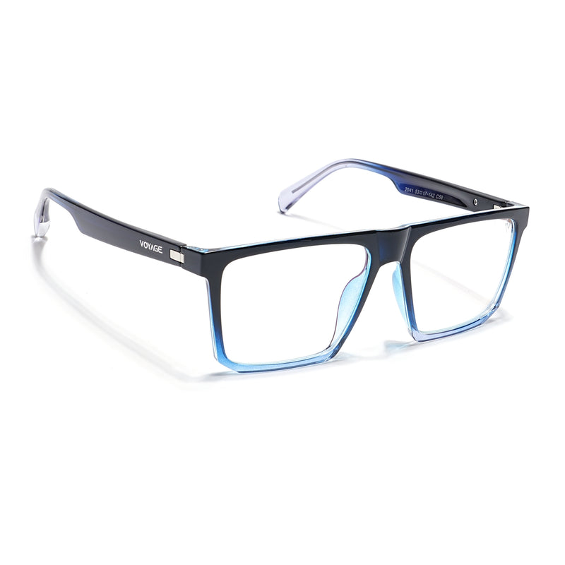 Voyage Visionary Select Black & Light Blue Square Eyeglasses for Men & Women (2041SLMG6372-C7)