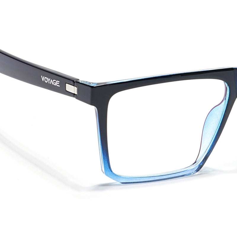 Voyage Visionary Select Black & Light Blue Square Eyeglasses for Men & Women (2041SLMG6372-C7)