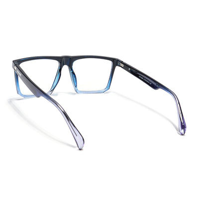 Voyage Visionary Select Black & Light Blue Square Eyeglasses for Men & Women (2041SLMG6372-C7)