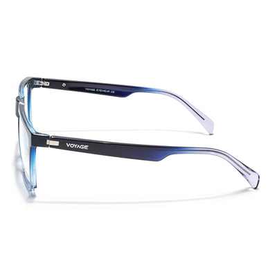 Voyage Visionary Select Black & Light Blue Square Eyeglasses for Men & Women (2041SLMG6372-C7)