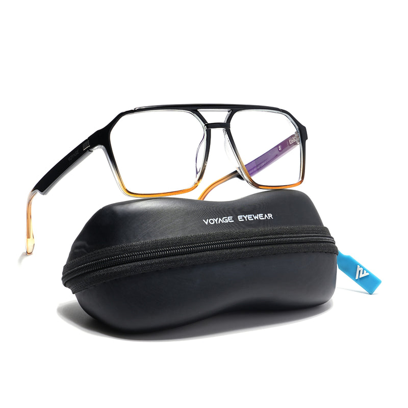 Voyage Visionary Select Black & Brown Wayfarer Eyeglasses for Men & Women (2042SLMG6377-C5)