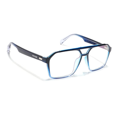 Voyage Visionary Select Black & Light Blue Wayfarer Eyeglasses for Men & Women (2042SLMG6378-C6)