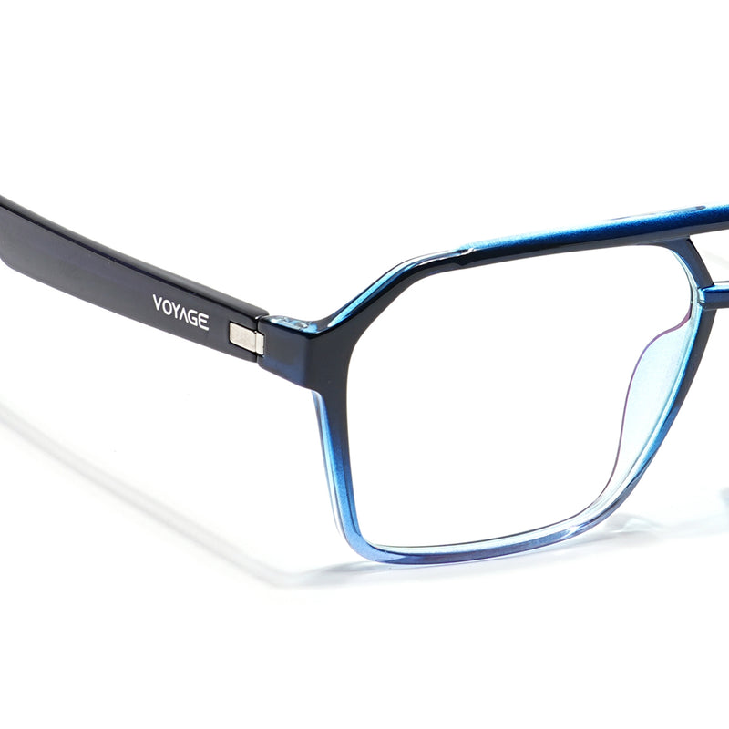 Voyage Visionary Select Black & Light Blue Wayfarer Eyeglasses for Men & Women (2042SLMG6378-C6)