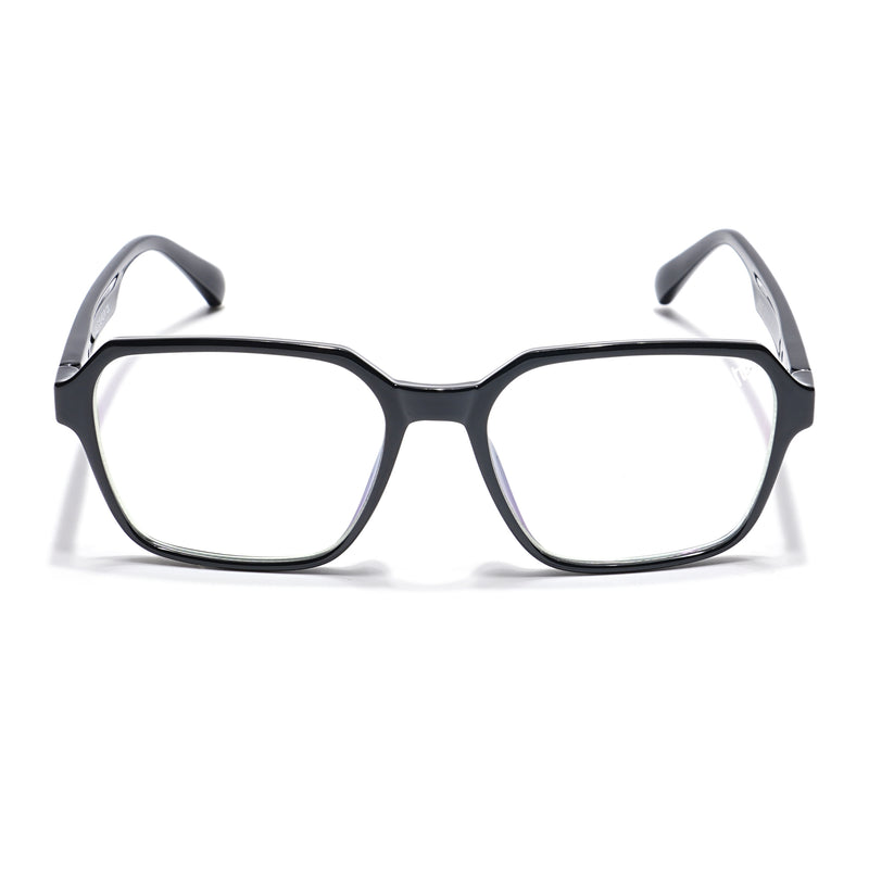 Voyage Visionary Select Shine Black Square Eyeglasses for Men & Women (2043SLMG6380-C2)