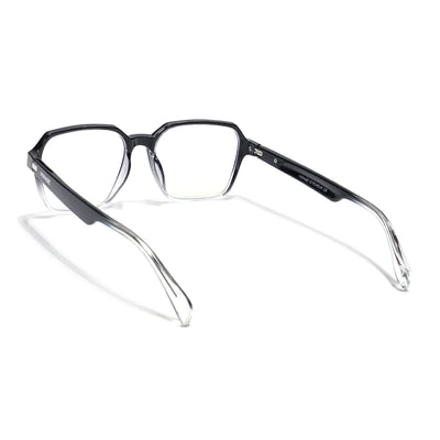 Voyage Visionary Select Black & Transparent Square Eyeglasses for Men & Women (2043SLMG6383-C5)