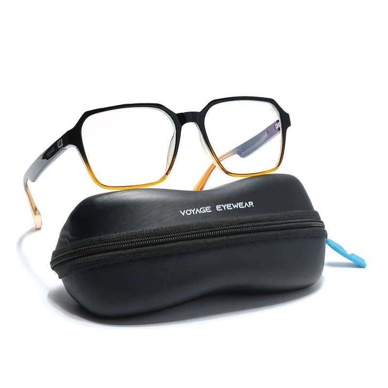 Voyage Visionary Select Black & Brown Square Eyeglasses for Men & Women (2043SLMG6384-C6)