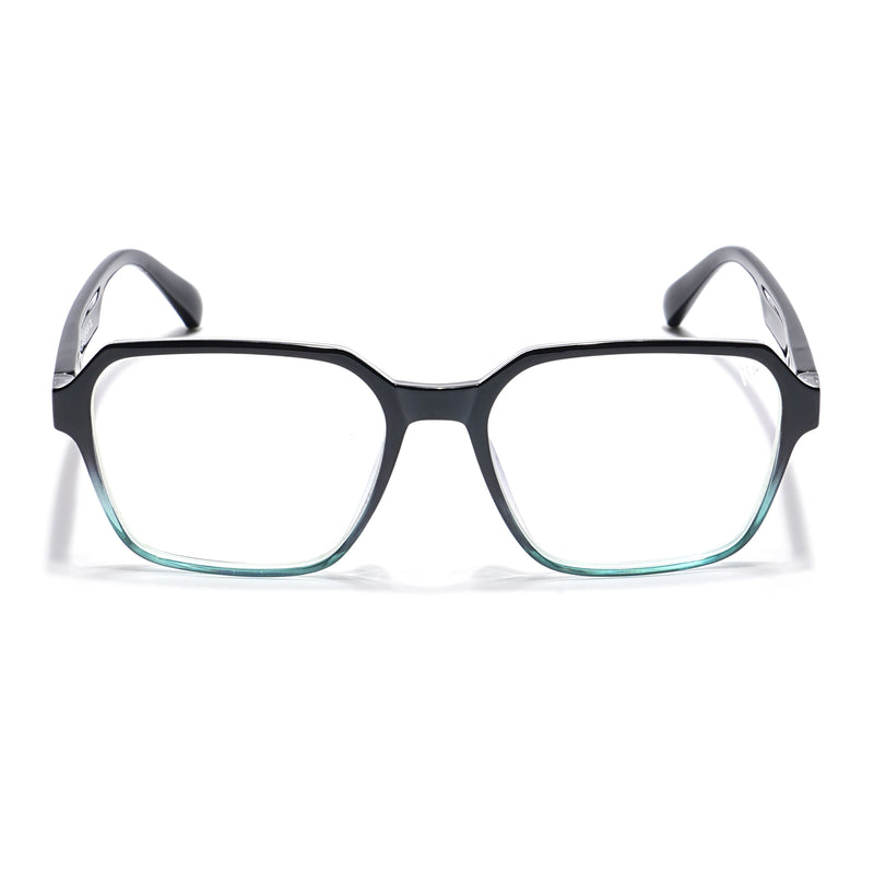 Voyage Visionary Select Black & Light Blue Square Eyeglasses for Men & Women (2043SLMG6385-C7)