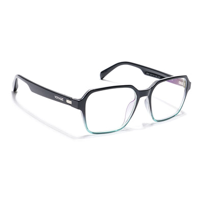 Voyage Visionary Select Black & Light Blue Square Eyeglasses for Men & Women (2043SLMG6385-C7)