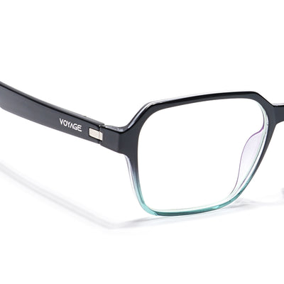 Voyage Visionary Select Black & Light Blue Square Eyeglasses for Men & Women (2043SLMG6385-C7)