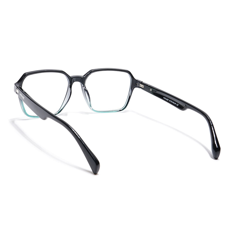 Voyage Visionary Select Black & Light Blue Square Eyeglasses for Men & Women (2043SLMG6385-C7)